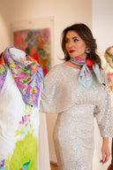 English Bloom Silk Scarf