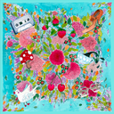 Teal Dreams Silk Scarf