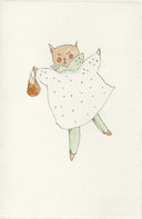 Hand painted Stationery - Mouse with Purse - Stationery