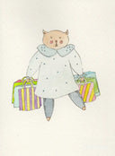 Hand painted Stationery - Shopping Mouse - Stationery