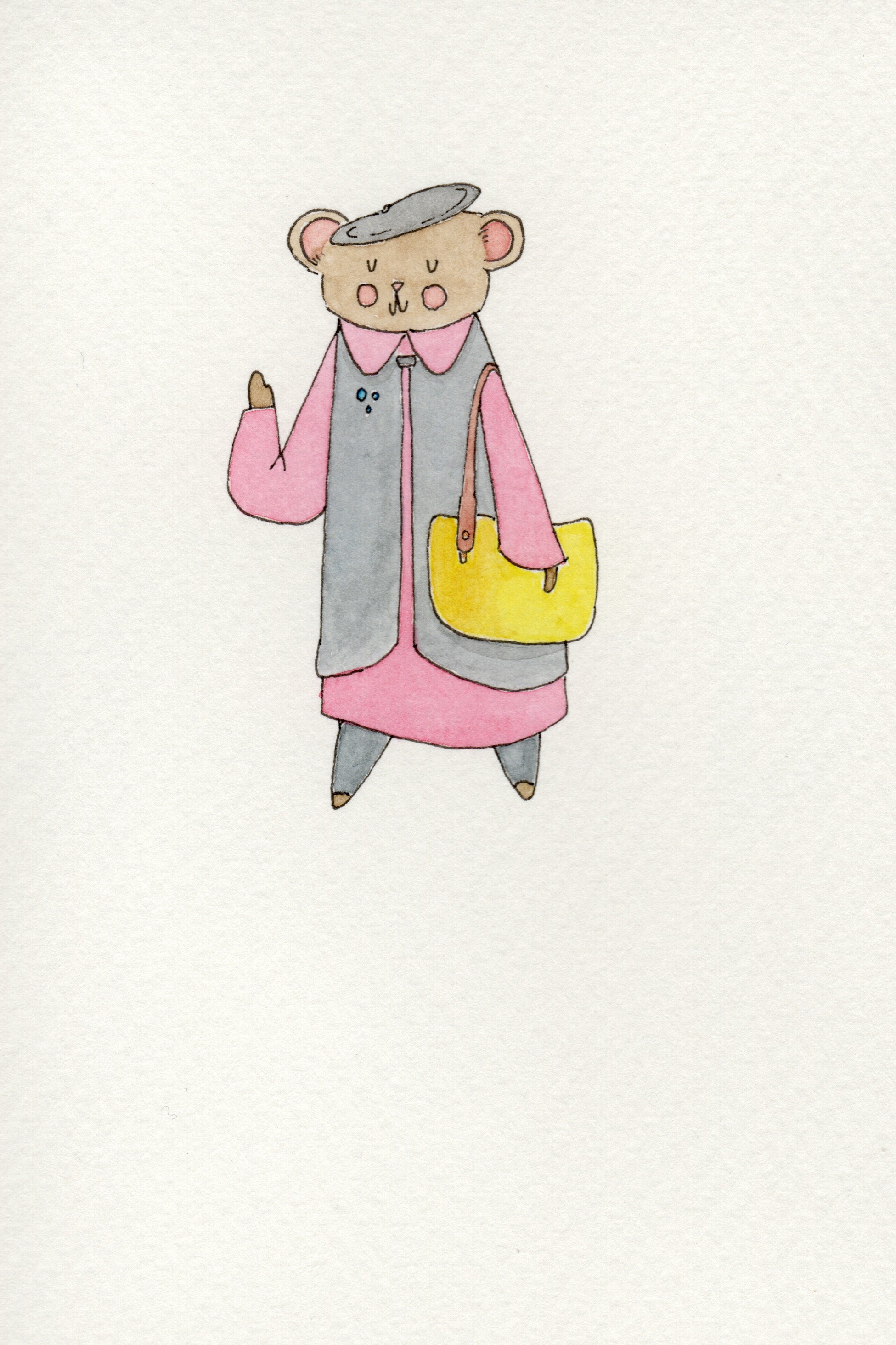 Sassy fashionable mouse by Kathy Kyle