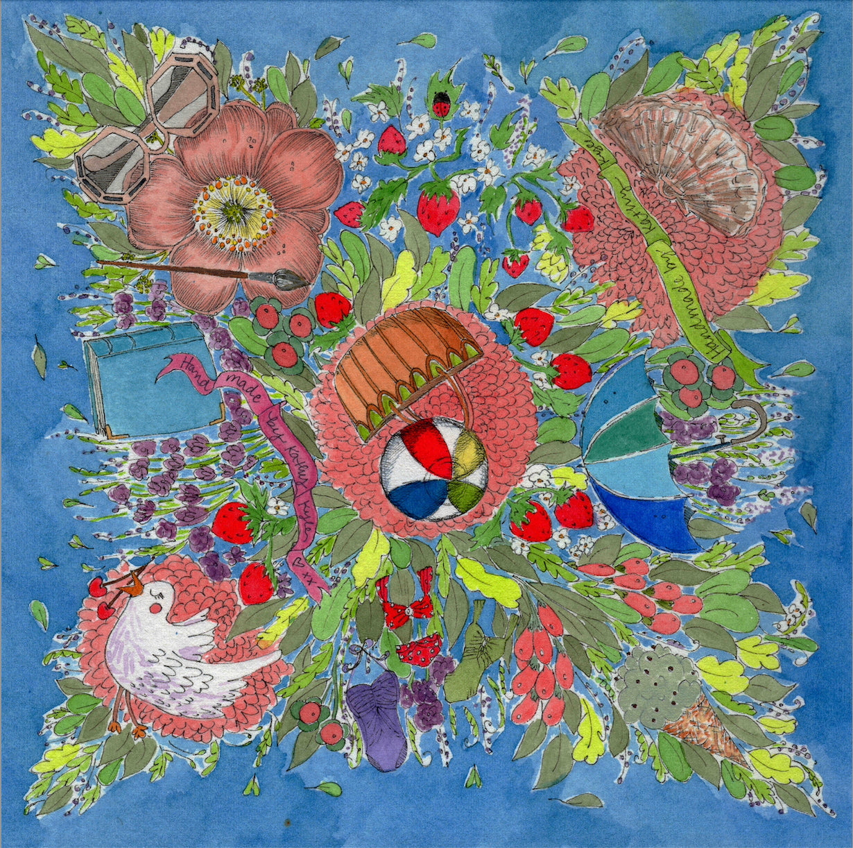 English Summer Silk Scarf