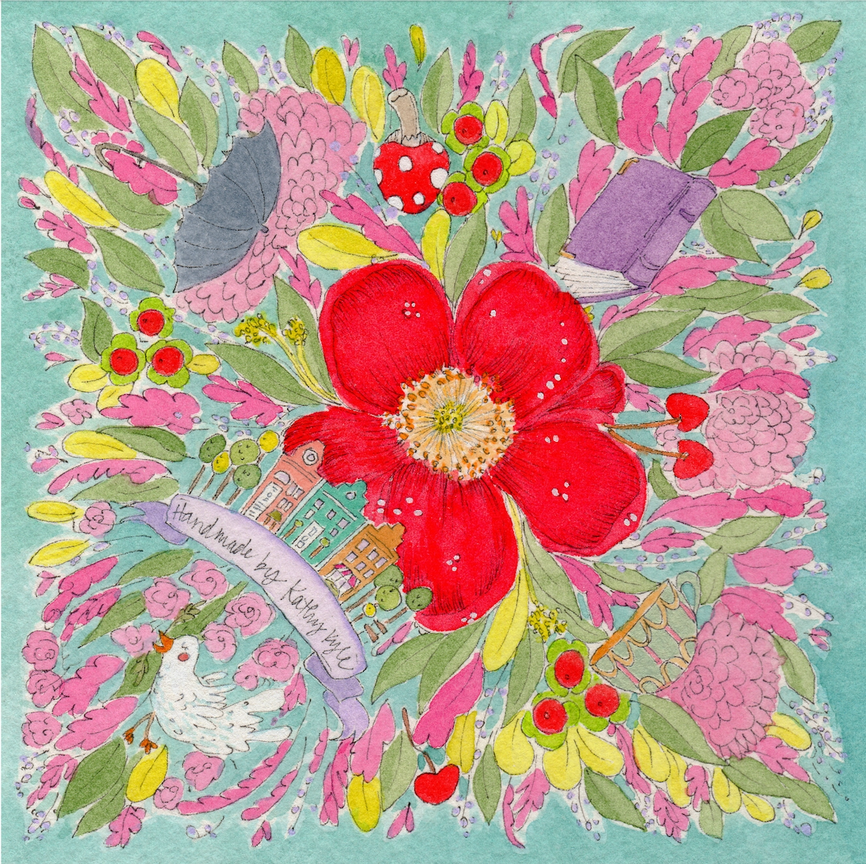 English Bloom Silk Scarf