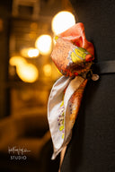 Blue Floral Dreams Silk Scarf