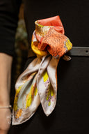 Blue Floral Dreams Silk Scarf