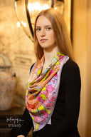 Lavender Floral Silk Scarf