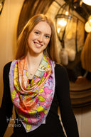 Lavender Floral Silk Scarf