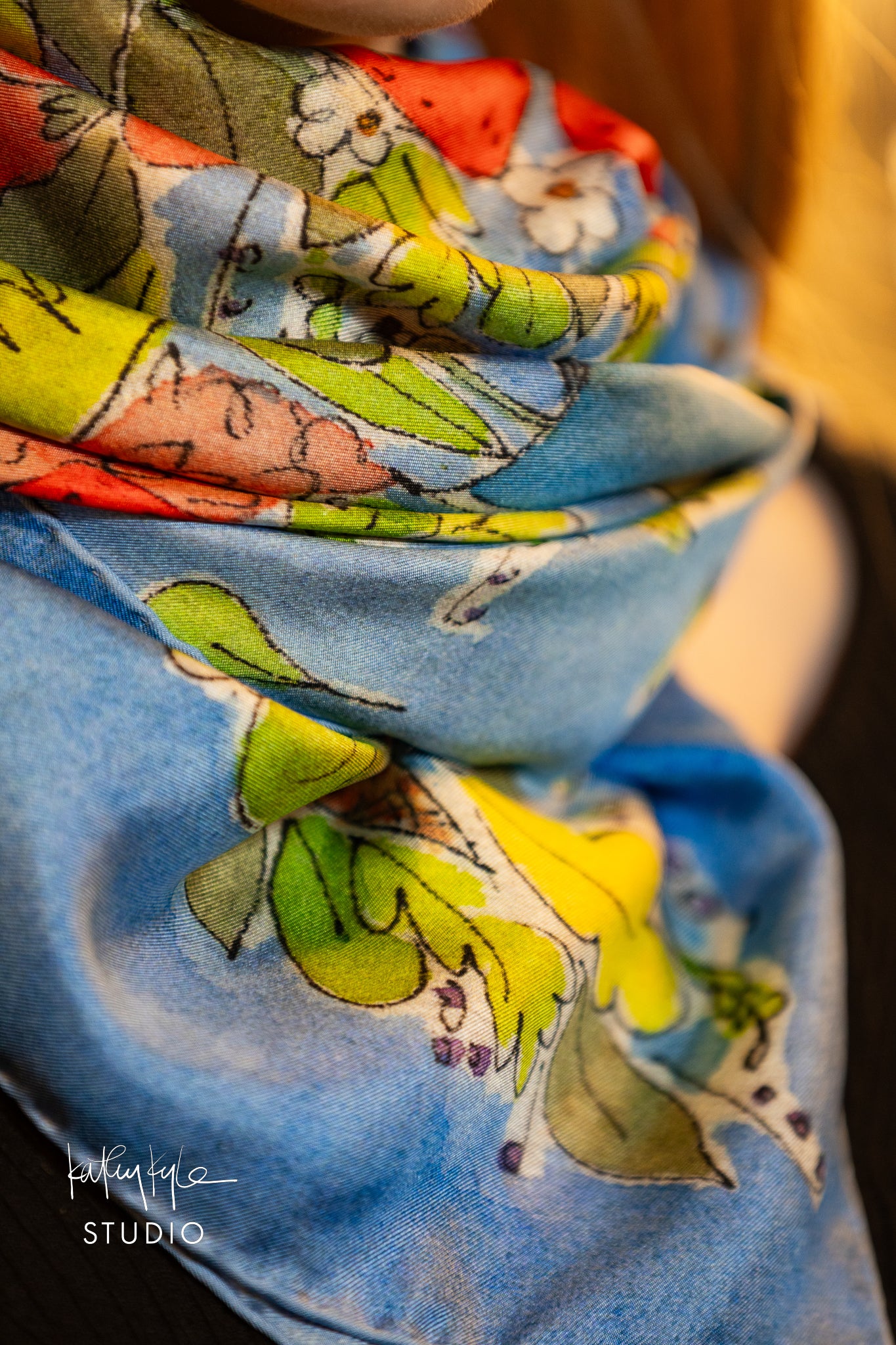 English Summer Silk Scarf