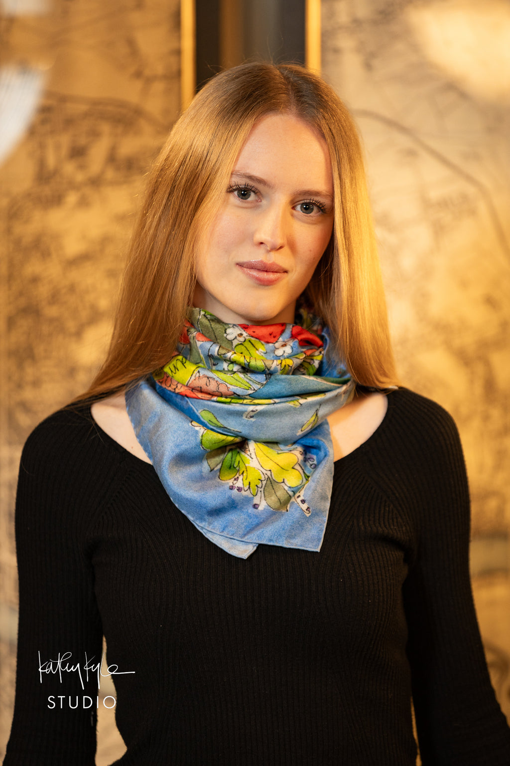 English Summer Silk Scarf