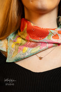 English Bloom Silk Scarf