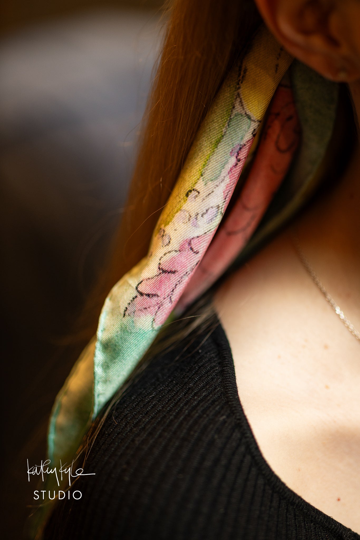 English Bloom Silk Scarf