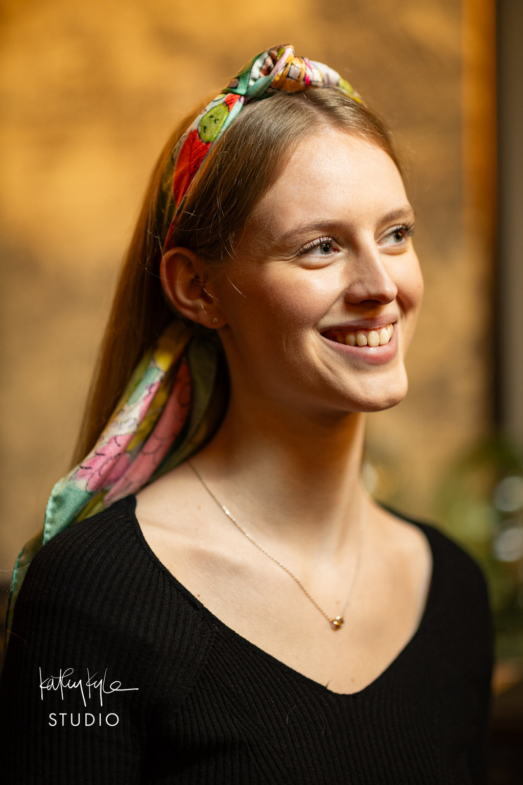 English Bloom Silk Scarf