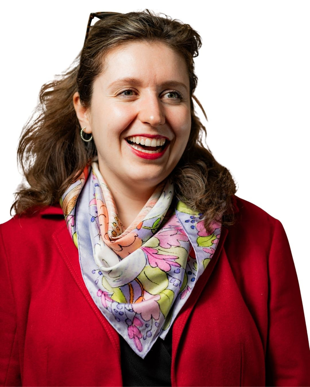 Lavender Floral Silk Scarf