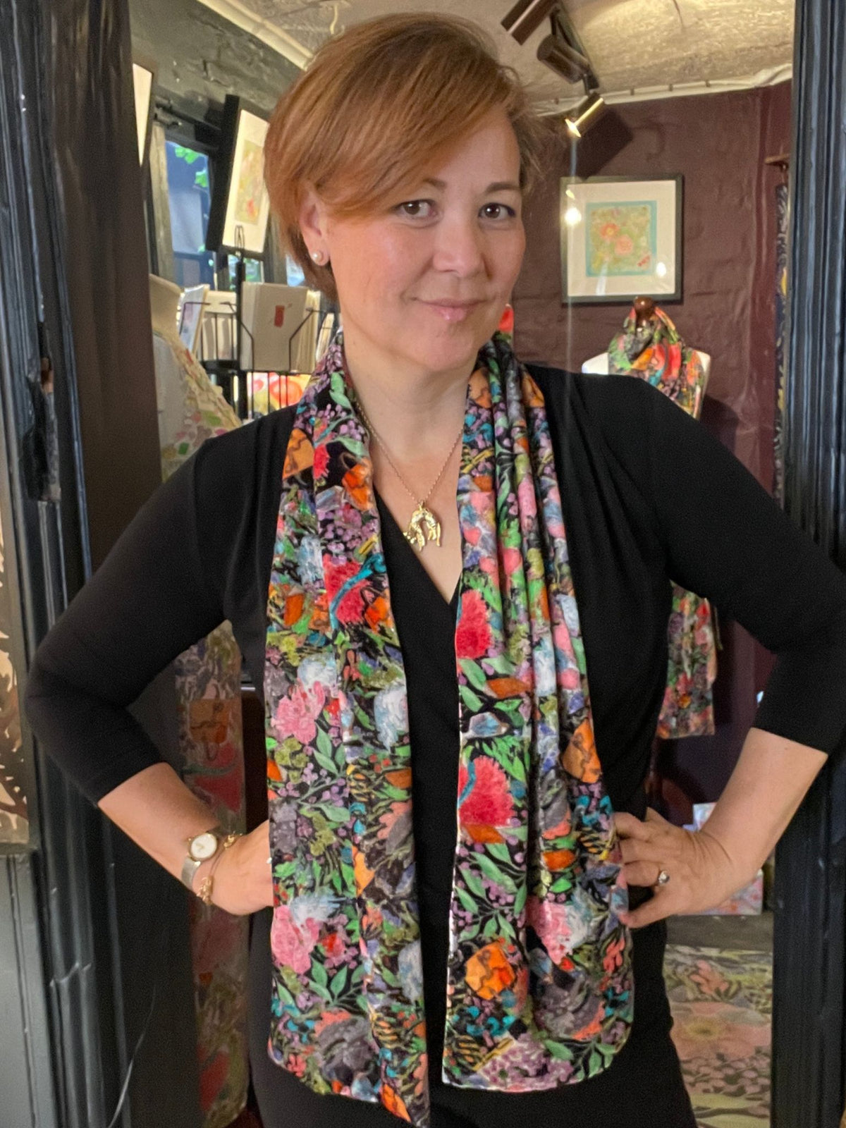 Velvet scarf