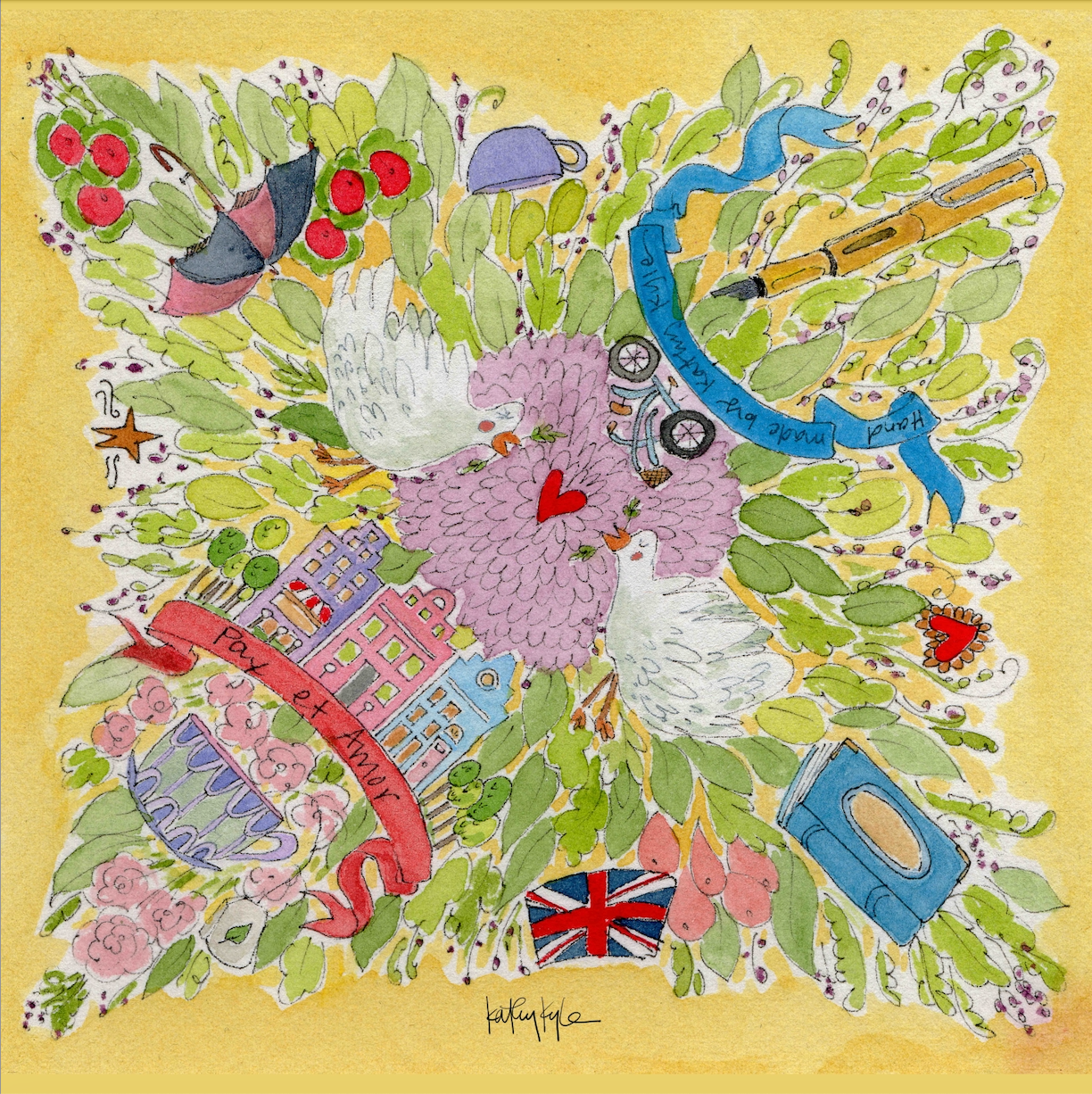 Pax et Amor - Peace and Love Silk Scarf