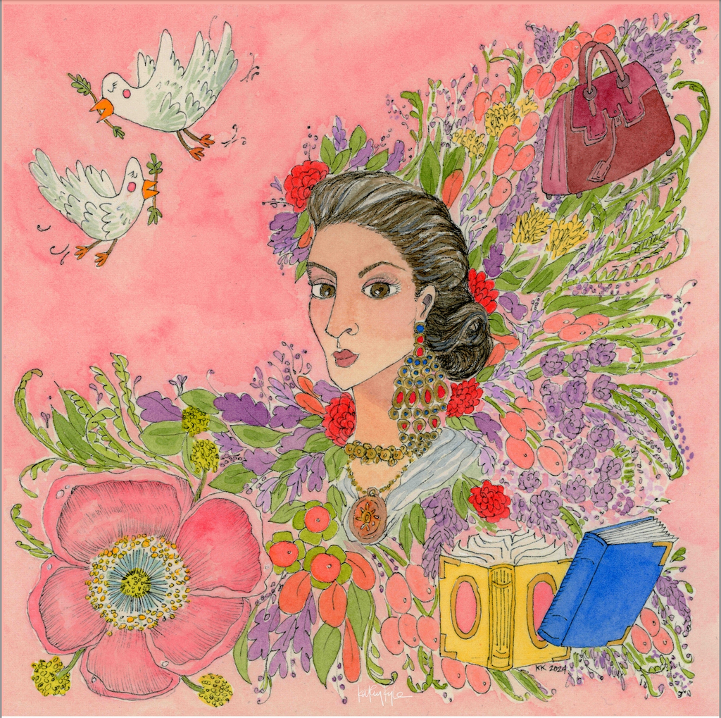 Pink Lady Silk Scarf