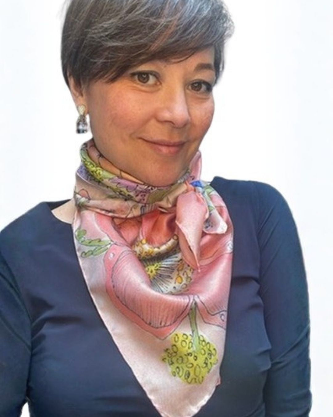 Pink Lady Silk Scarf