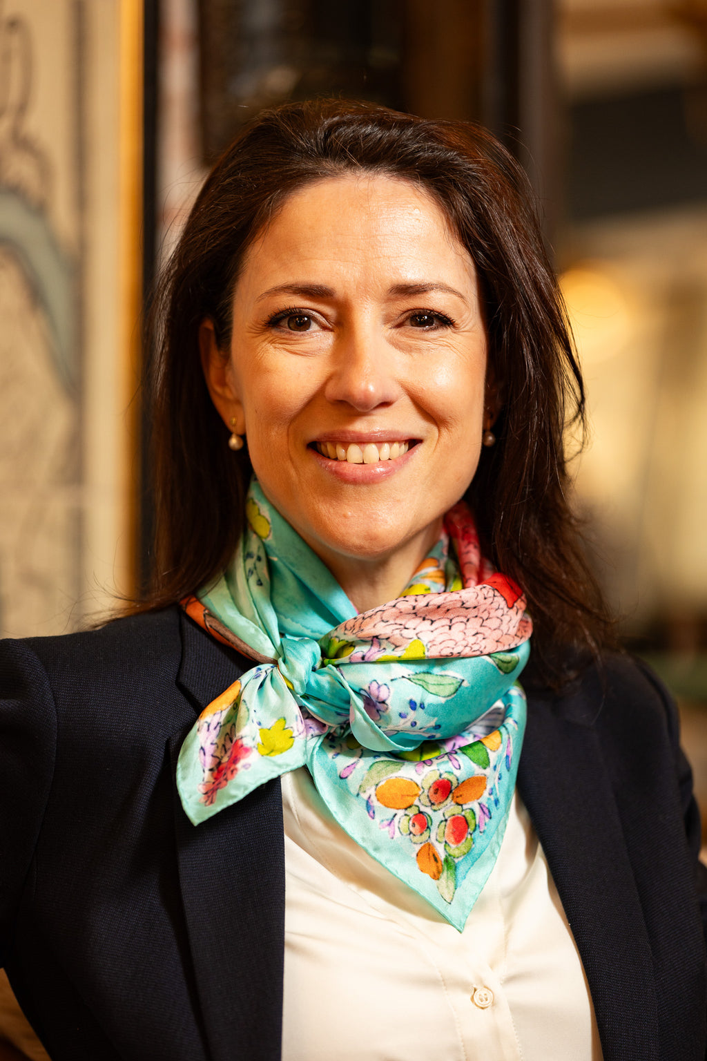 Teal Dreams Silk Scarf