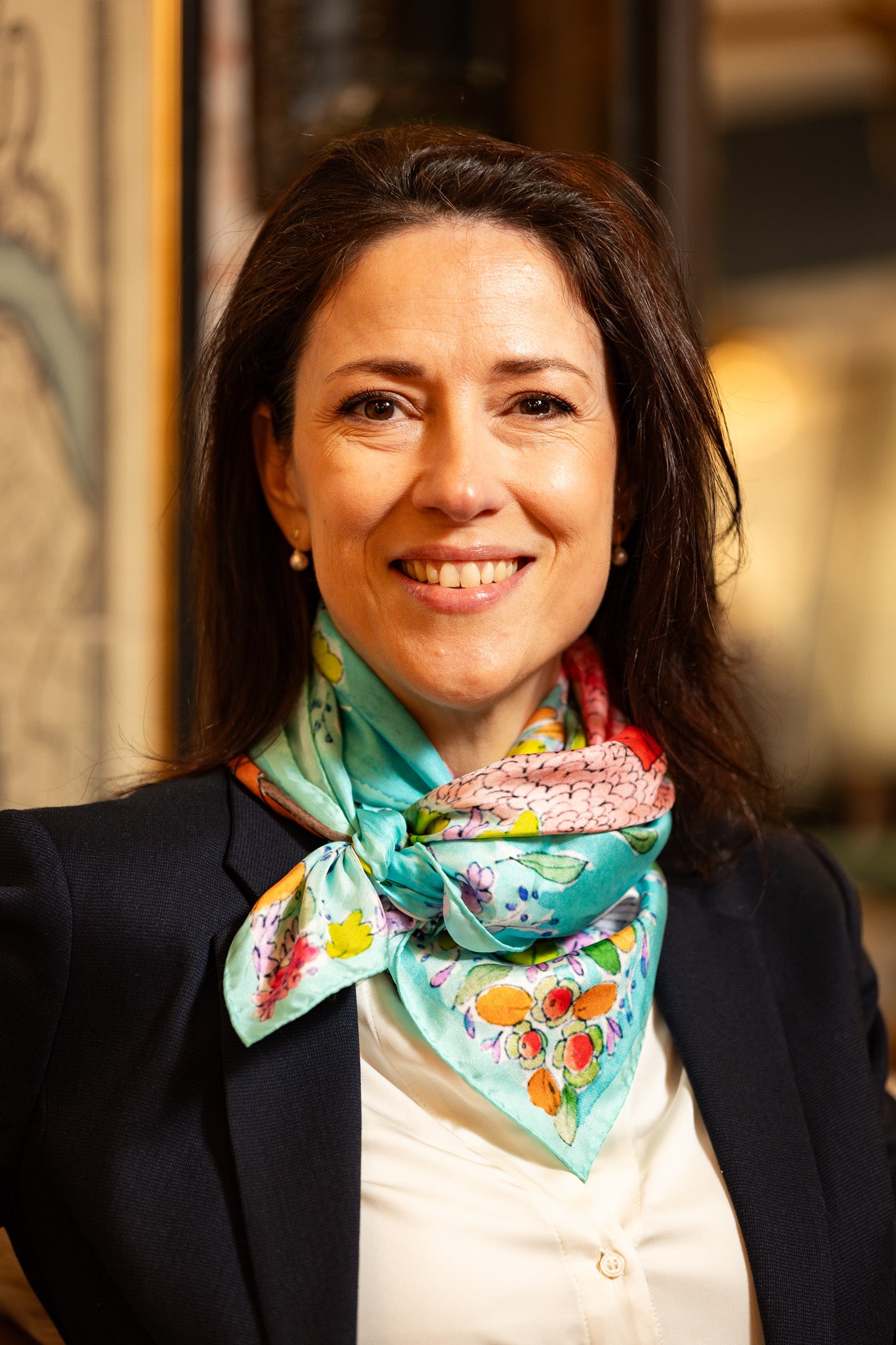 Teal Dreams Silk Scarf