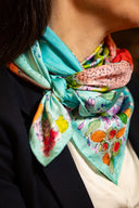 Teal Dreams Silk Scarf