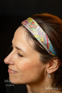 Black Floral Silk Scarf - Scarf