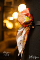 Blue Floral Dreams Silk Scarf - Scarf