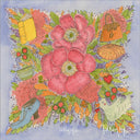 Blue Floral Dreams Silk Scarf - Scarf