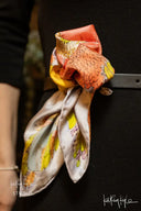 Blue Floral Dreams Silk Scarf - Scarf