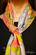 Blue Floral Dreams Silk Scarf - Scarf