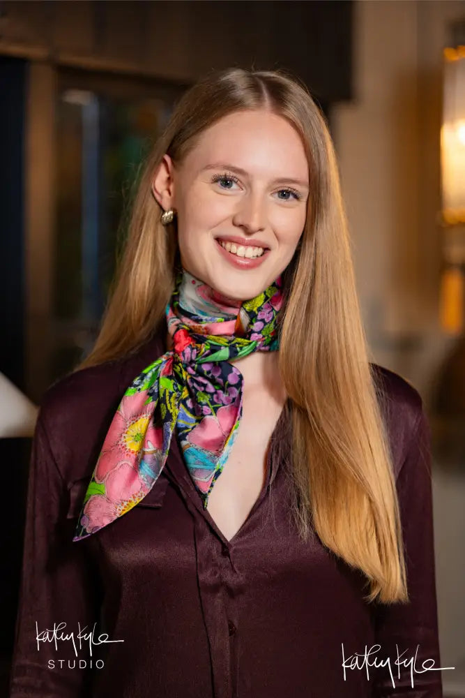Capsule Collection Scarf - Navy - Large (90 x 90 cm) - Scarf