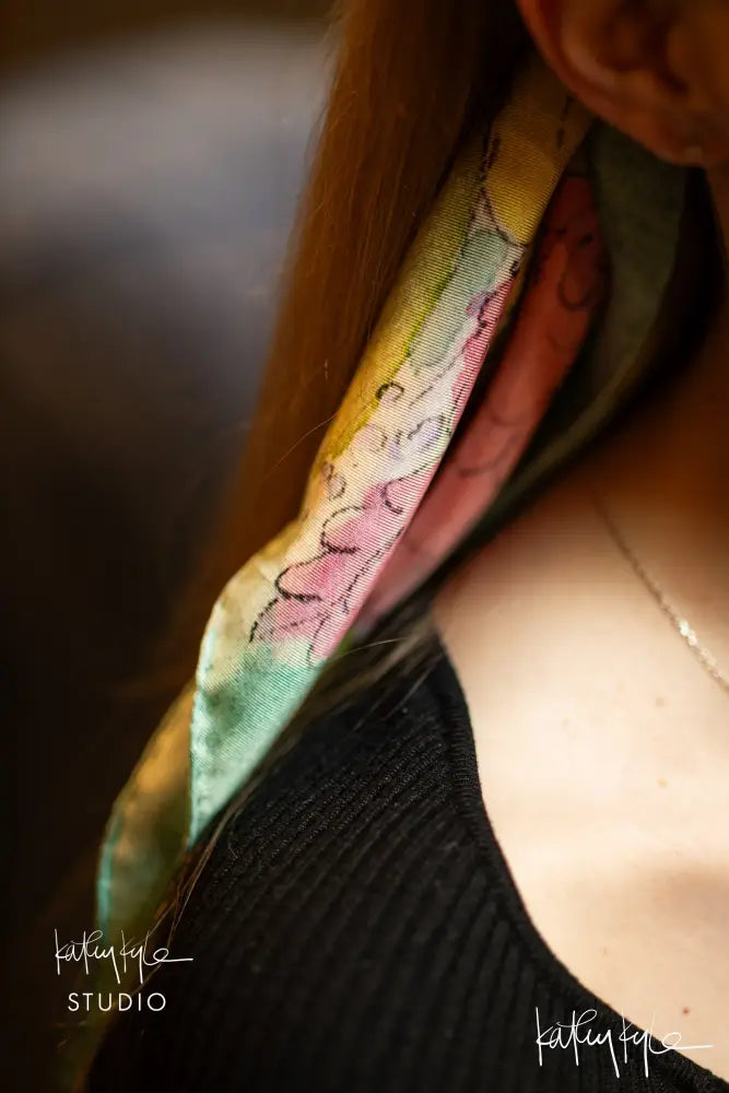 English Bloom Silk Scarf - Scarf
