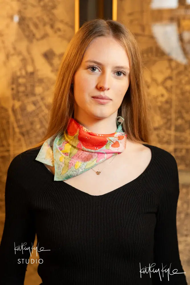English Bloom Silk Scarf - Scarf