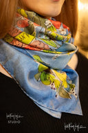 English Summer Silk Scarf - Scarf