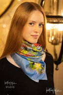 English Summer Silk Scarf - Large (90 x 90) - Scarf