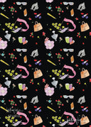 Gift Wrap - Black Floral - Stationery
