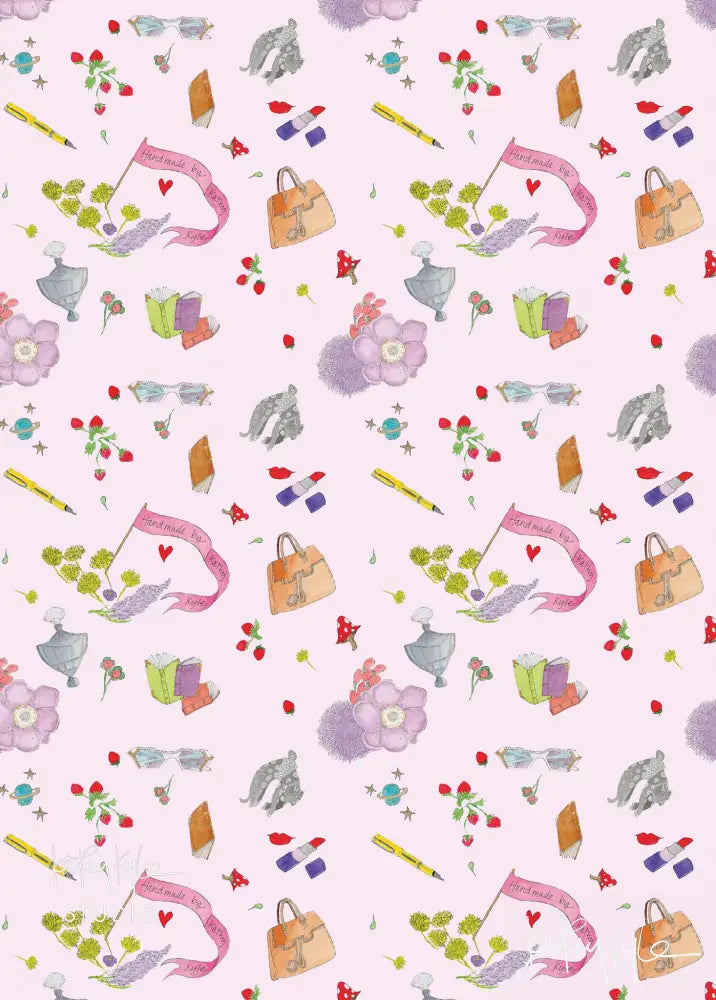Gift Wrap - Pink Scarf - large - Stationery