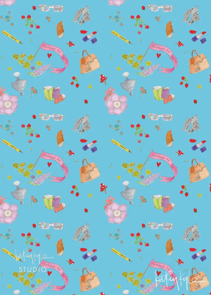 Gift Wrap - Teal - Stationery