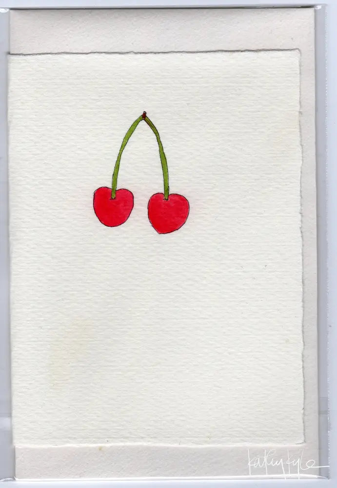 Fed cherries hand painted