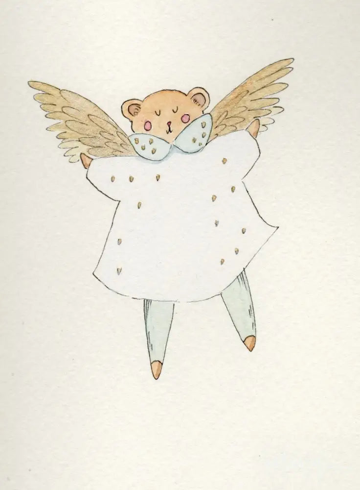 Hand painted Stationery - Angel Mouse - Stationery