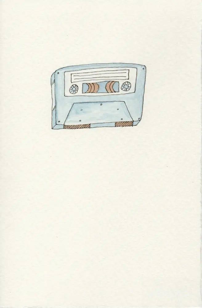 Hand painted Stationery - Cassette Tape - Stationery