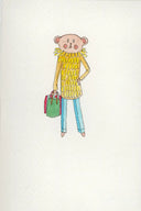 House of Soeur Souris Greeting Cards - Banana Daisy Shirt Mouse - Stationery