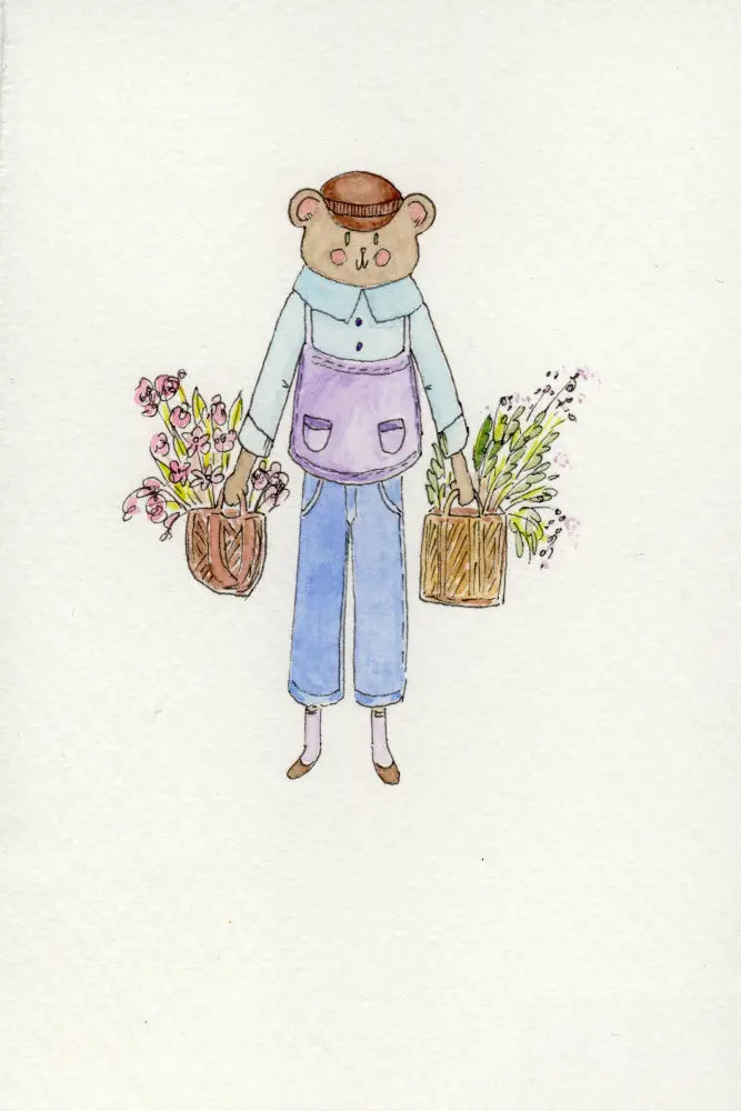 House of Soeur Souris Greeting Cards - Garden Mouse - Stationery