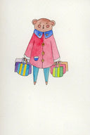 House of Soeur Souris Greeting Cards - Red Coat Blue Collar Mouse - Stationery