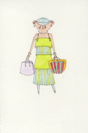 House of Soeur Souris Greeting Cards - Summer Mouse - Stationery