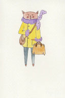 House of Soeur Souris Greeting Cards - Yellow Coat Mouse - Stationery