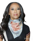 Indigo Floral Silk Scarf - Scarf