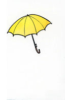 Letter Press Stationery - Umbrella (Yellow-Maroon-Navy-Multi)