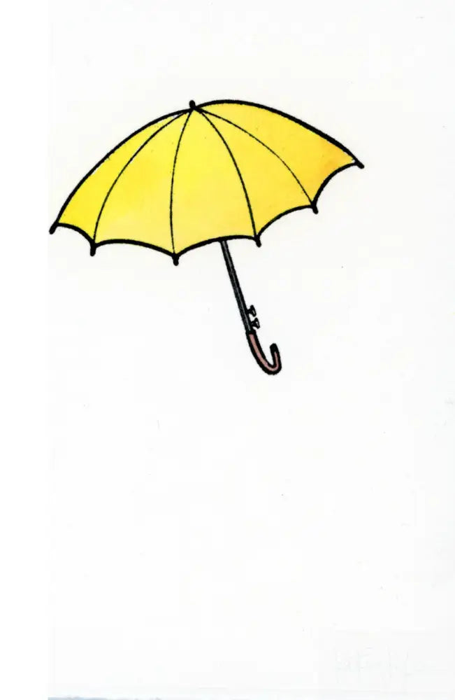 Letter Press Stationery - Umbrella (Yellow-Maroon-Navy-Multi)
